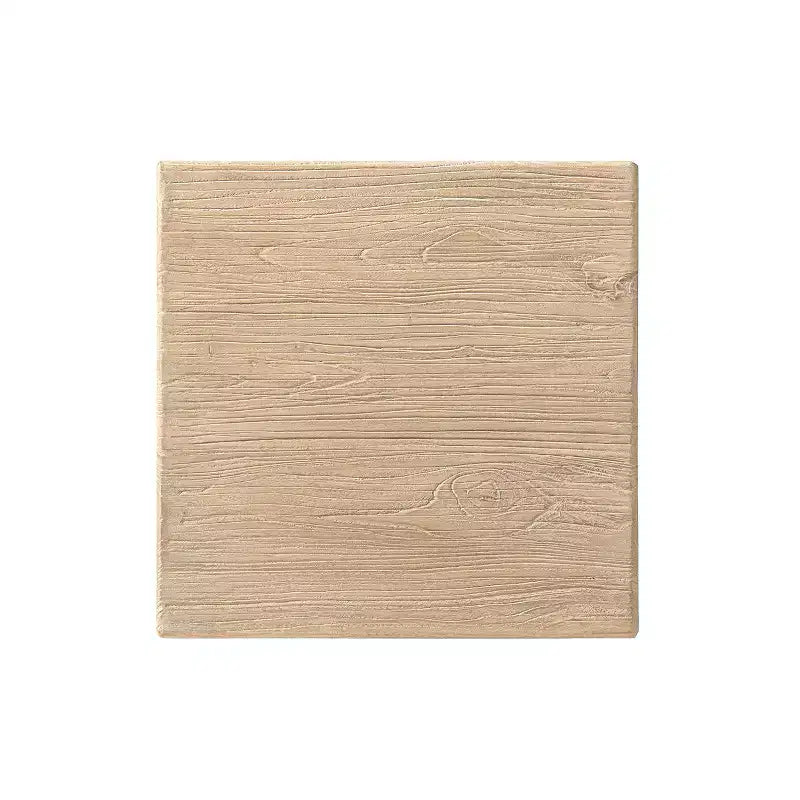 Table d'appoint bloc plinthe carrée pleine en orme recyclé de 45 cm, brun naturel