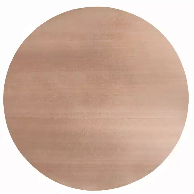 Table basse ronde moderne à deux niveaux de 31,3 po, design sculptural asymétrique