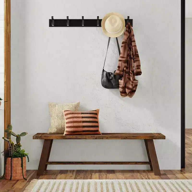 Banc de salle à manger en bois d'acacia, brun moyen, 60 po