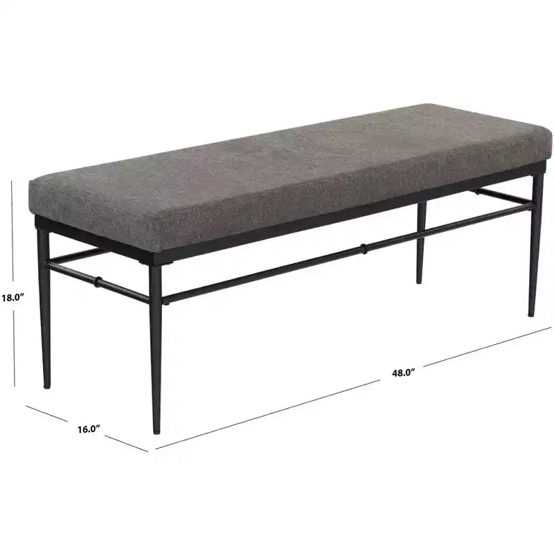 Banc en lin et métal