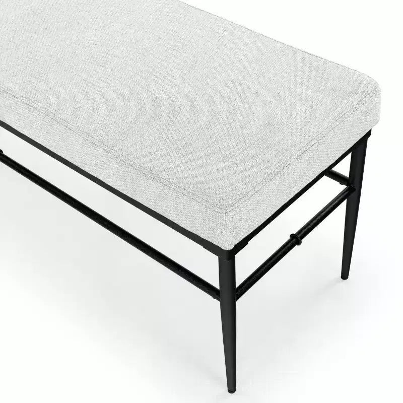 Banc en lin et métal