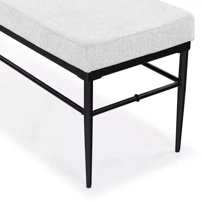 Banc en lin et métal
