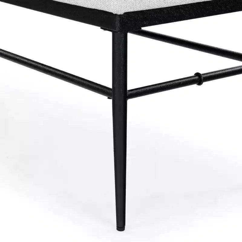 Banc en lin et métal
