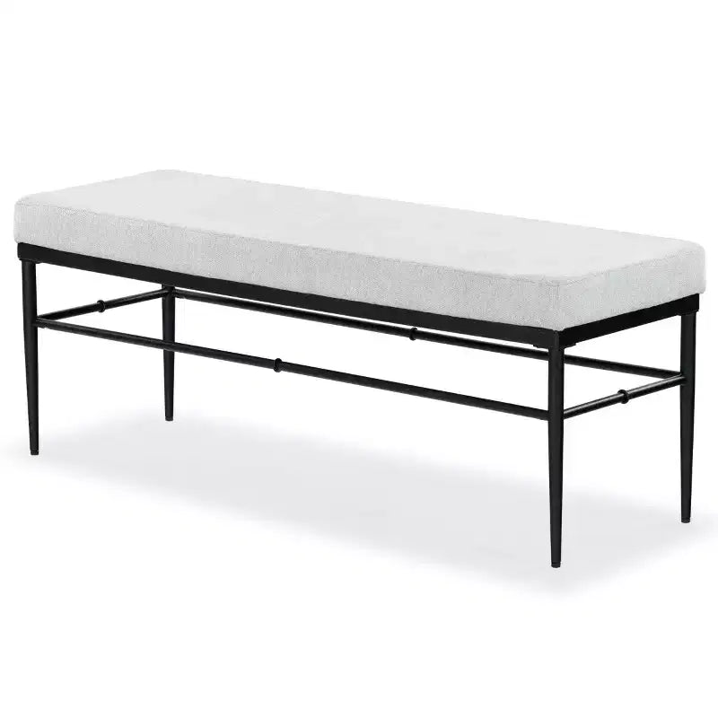 Banc en lin et métal