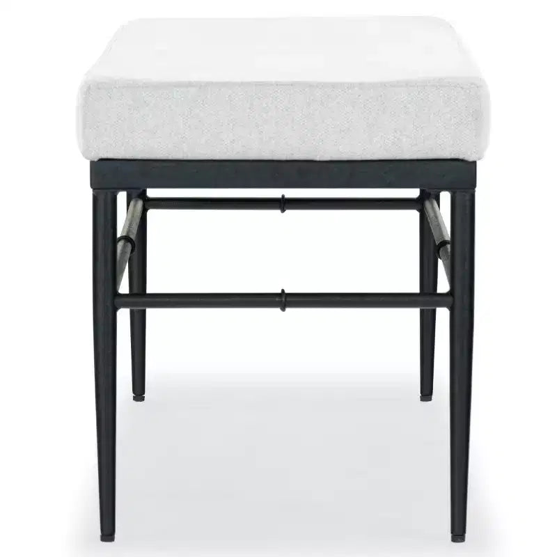Banc en lin et métal