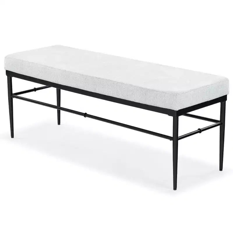 Banc en lin et métal