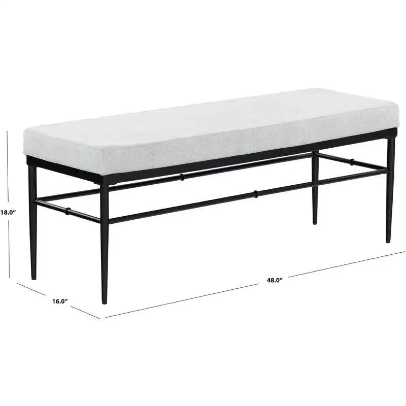 Banc en lin et métal