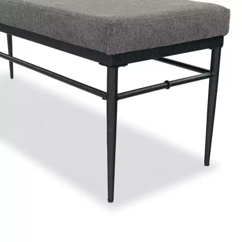Banc en lin et métal