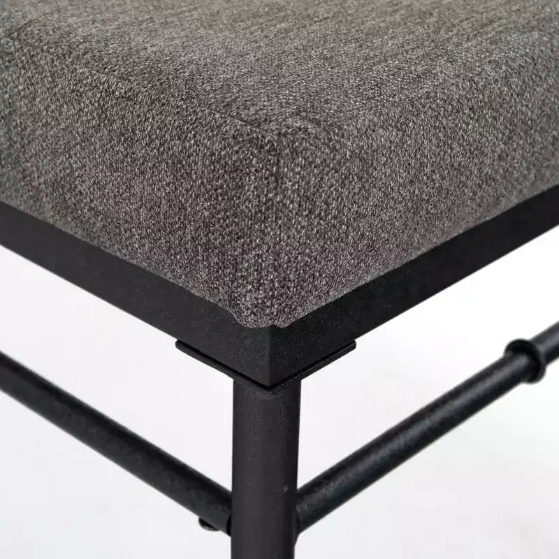 Banc en lin et métal