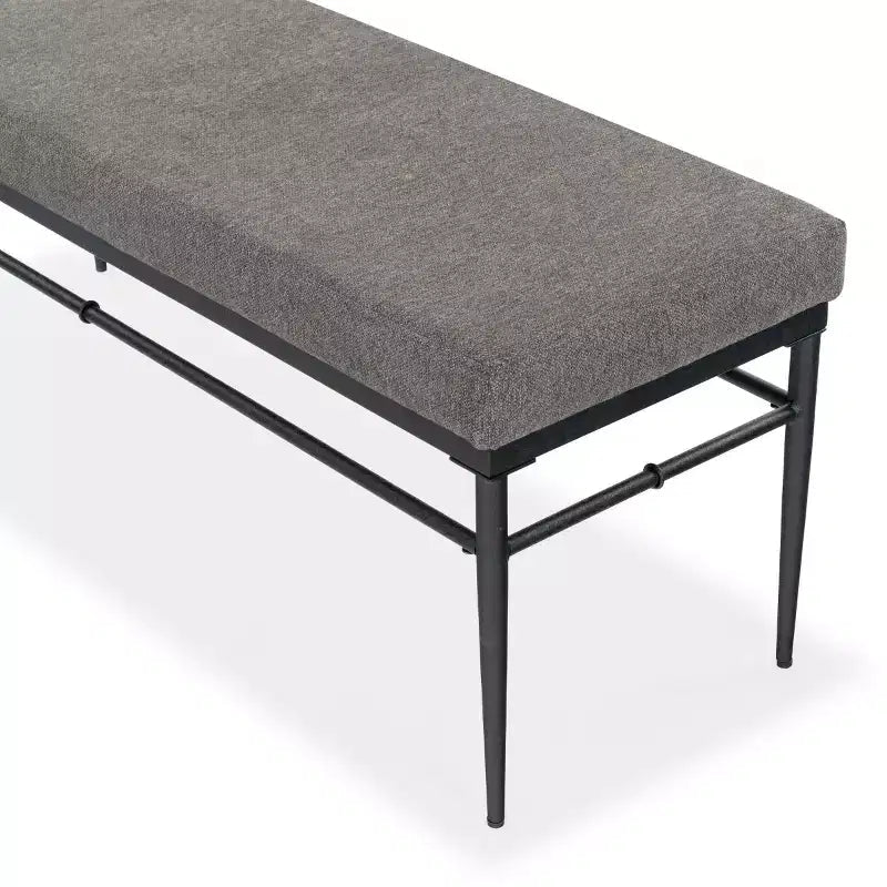 Banc en lin et métal